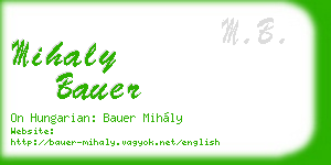 mihaly bauer business card